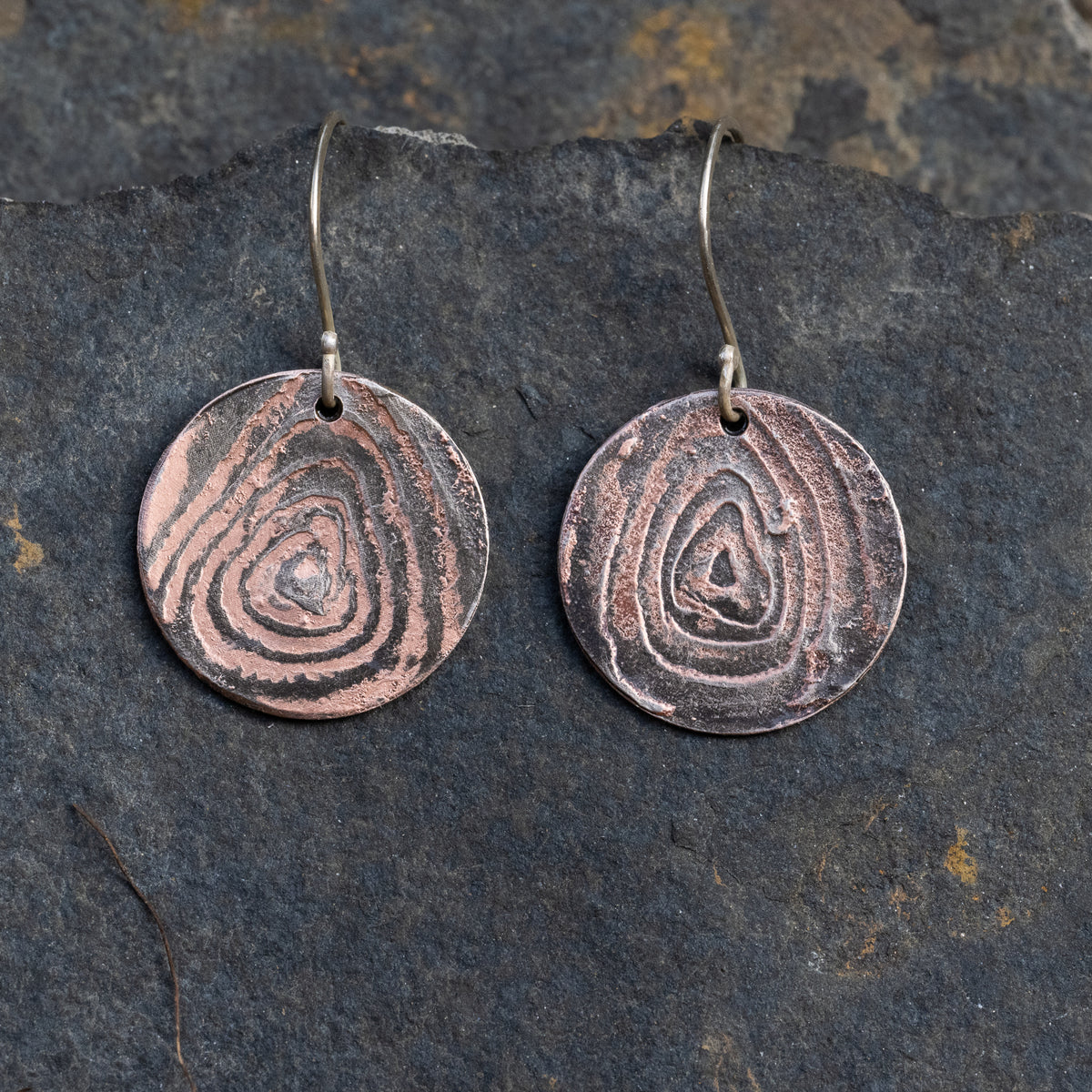 Mokume-Gane Eddy earrings